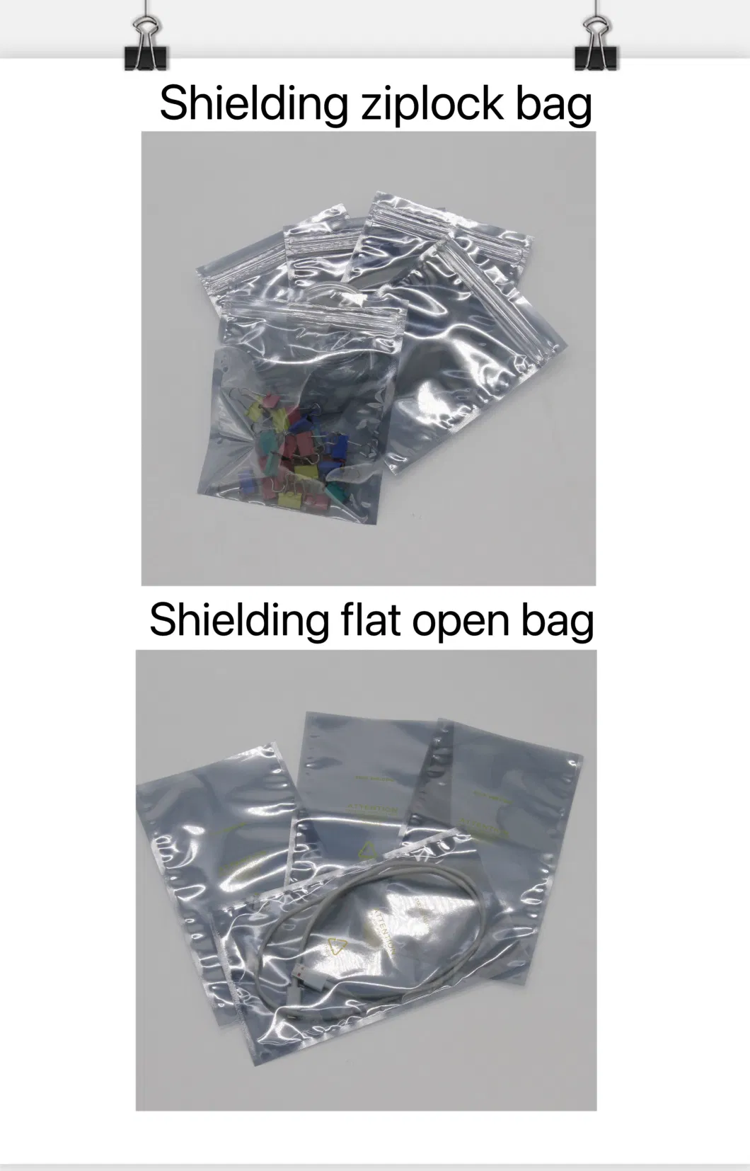 Any Size APET / PE Material for Electronics ESD Shielding Anti Static Bags